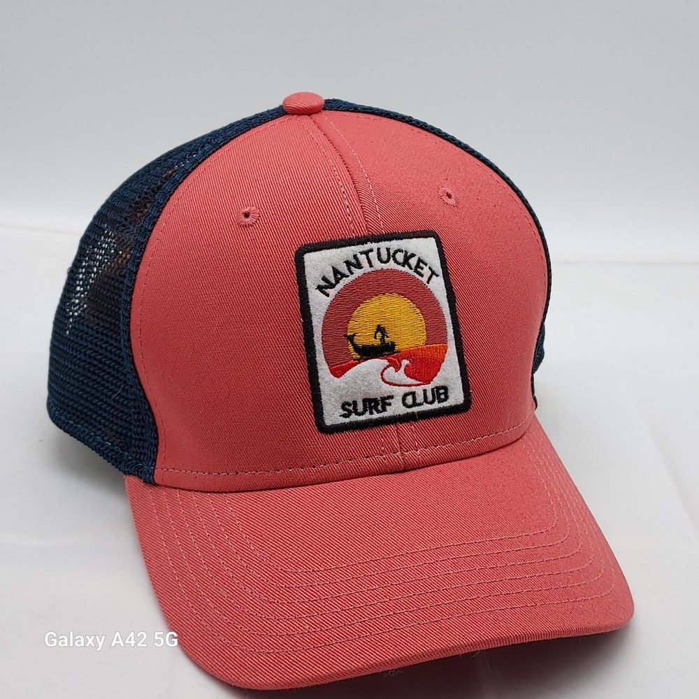 Legacy Nantucket Surf Club Trucker Hat Pink‎ Navy Blue Mesh Snapback Mesh Cap